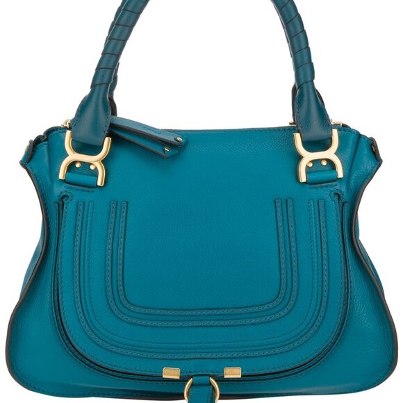 CHLOE Marcie Large Hobo Bag Laguna Blue - Picture 2 of 12